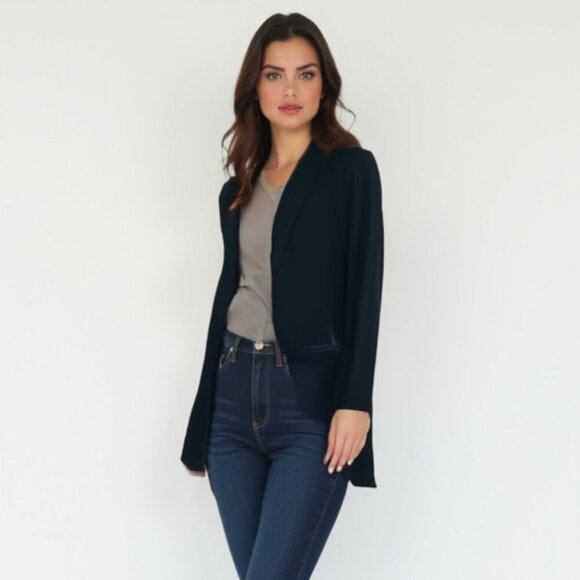 💕 SIGNATURE by REITMANS Elegant velvet Blue Women's Blazer 16 - Picture 1 of 11